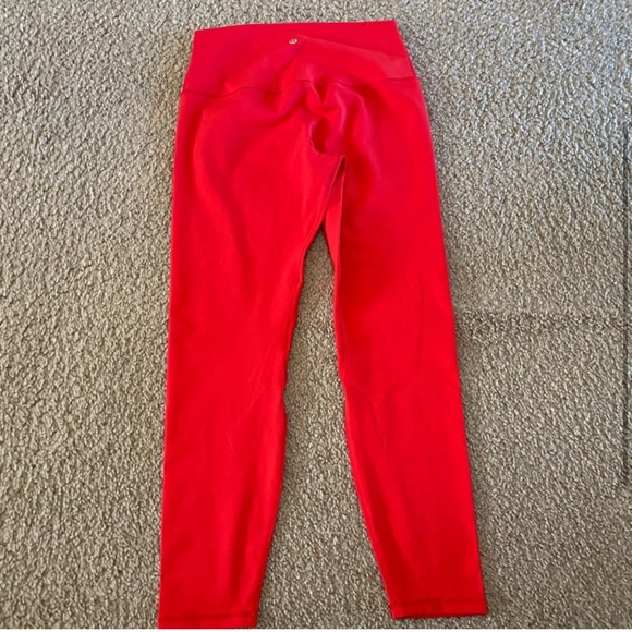 Lululemon Align Crop 21’ Leggings Dark Red - Picture 3 of 4